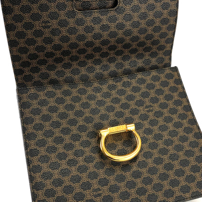 CELINE Macadam Gancini 雙翻蓋手提包 黑色 復古 舊款 CELINE 8vz2n8