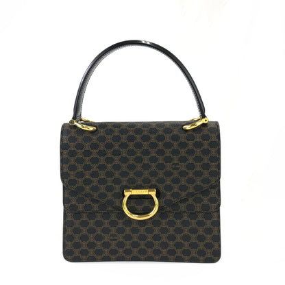 CELINE Macadam Gancini 雙翻蓋手提包 黑色 復古 舊款 CELINE 8vz2n8