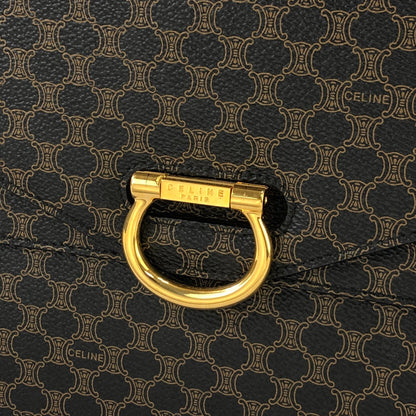 CELINE Macadam Gancini 雙翻蓋手提包 黑色 復古 舊款 CELINE 8vz2n8