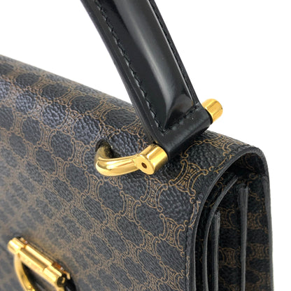 CELINE Macadam Gancini 雙翻蓋手提包 黑色 復古 舊款 CELINE 8vz2n8