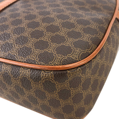 CELINE Macadam Blason Shoulder Bag Brown Vintage Old Celine s42rhm