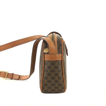 CELINE Macadam Blason Shoulder Bag Brown Vintage Old Celine s42rhm