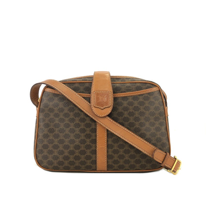 CELINE Macadam Blason Shoulder Bag Brown Vintage Old Celine s42rhm