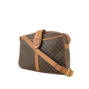 CELINE Macadam Blason Shoulder Bag Brown Vintage Old Celine s42rhm