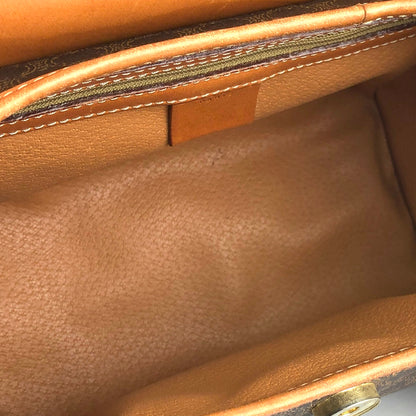 CELINE  Macadam Triomphe Brazon PVC x Leather Box Mini Bag Handbag Brown Old Celine Vintage mrfyri