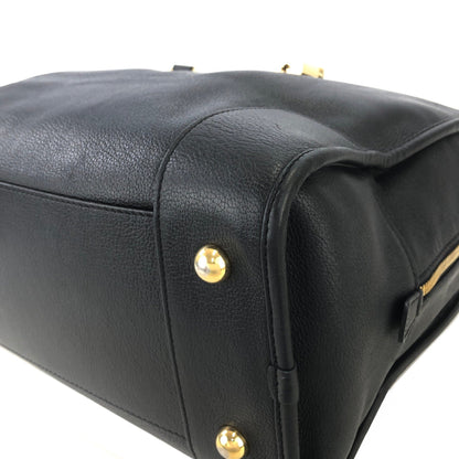 LOEWE Amazona 36 Anagram Bostonbag Handbag Black Cream Vintage 4r2we6