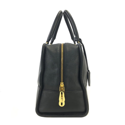 LOEWE Amazona 36 Anagram Bostonbag Handbag Black Cream Vintage 4r2we6