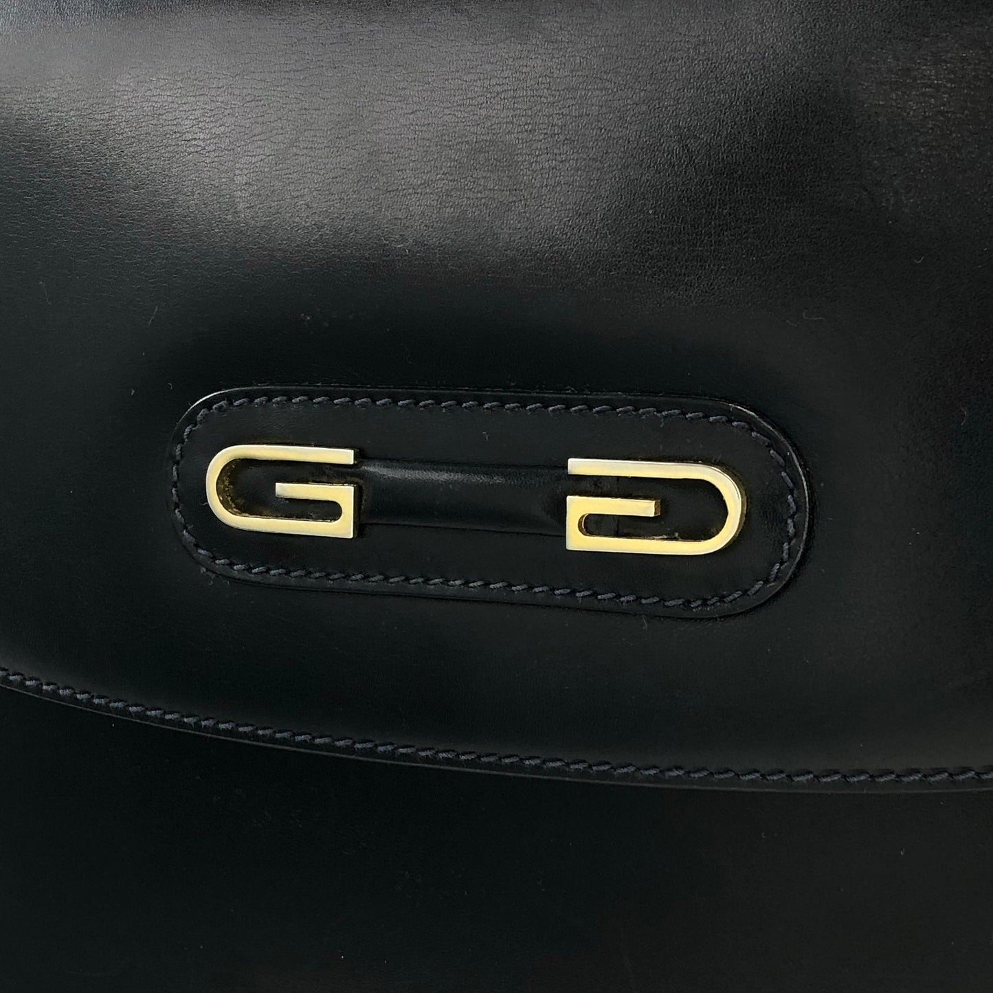 GUCCI G logo Shoulder bag Navy Vintage Old Gucci dmp4t2
