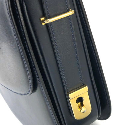 GUCCI G logo Shoulder bag Navy Vintage Old Gucci dmp4t2