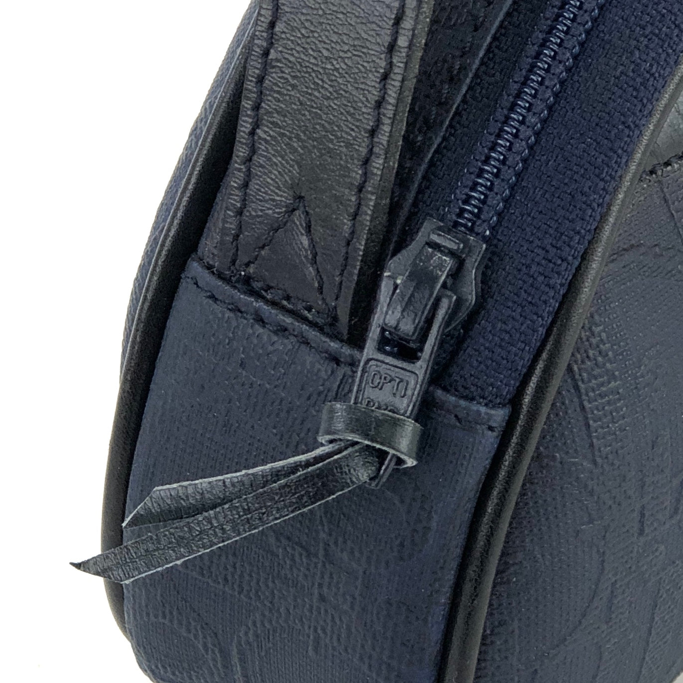 Christian Dior Trotter Oval Logo Motif PVC Leather Micro Mini Bag Handbag Hand Pouch Navy Vintage Old 6imutv