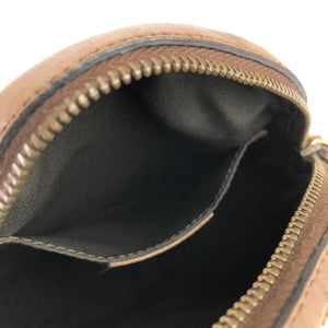 GUCCI Logo Plate GG Canvas Leather Circle Round Mini Bag Pochette Shoulder Bag Beige Brown Vintage Old Gucci fpg7wa