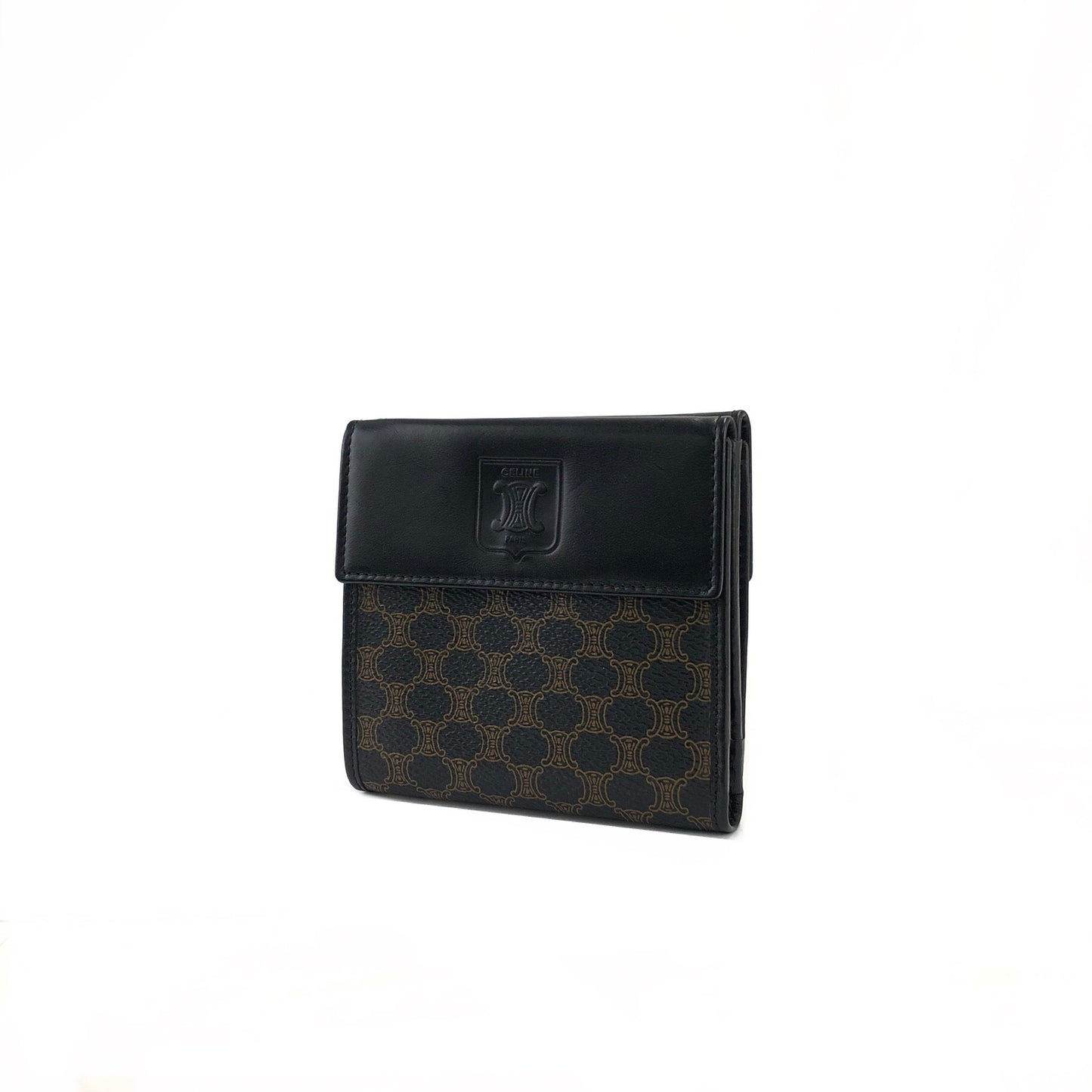 CELINE Macadam Compact Wallet Black Accessories fmk867