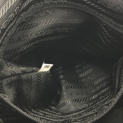 PRADA Triangle logo Nylon Crossbody Shoulder bag Black Vintage szbuau