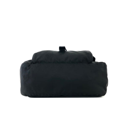 PRADA Triangle logo Nylon Crossbody Shoulder bag Black Vintage szbuau