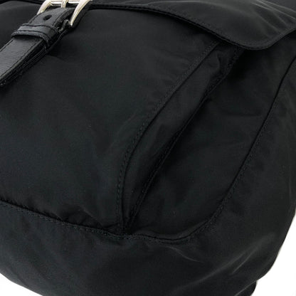 PRADA Triangle logo Nylon Crossbody Shoulder bag Black Vintage szbuau
