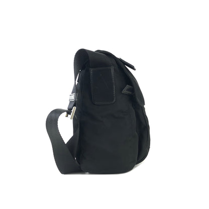 PRADA Triangle logo Nylon Crossbody Shoulder bag Black Vintage szbuau