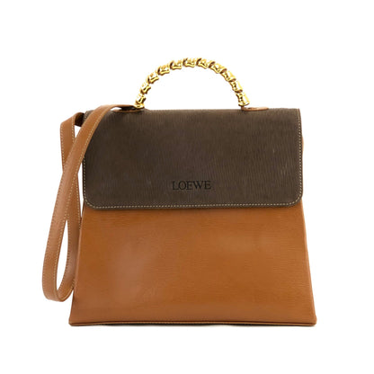 LOEWE Velazquez 2Way Totebag Shoulderbag Camel Vintage Old manixf