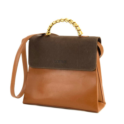 LOEWE Velazquez 2Way Totebag Shoulderbag Camel Vintage Old manixf