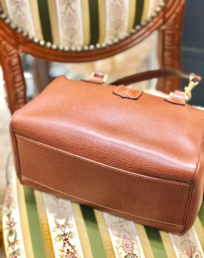 CELINE Blason embossed 2Way Bostonbag Handbag Shoulderbag Brown Vintage Old CELINE 2ungjn