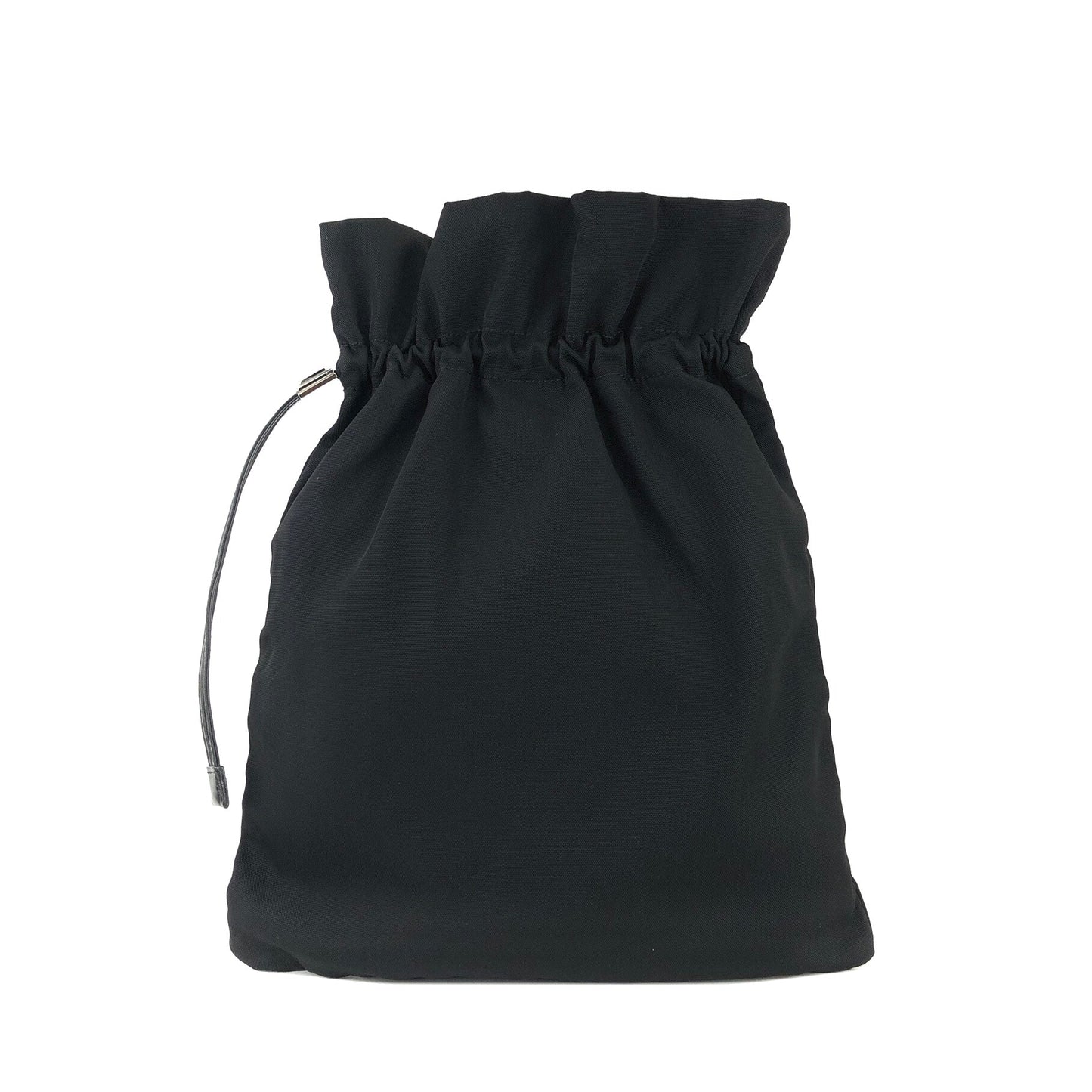 GUCCI Logo Nylon Drawstring Shoulder bag Handbag Black Vintage Old Gucci iij2zk