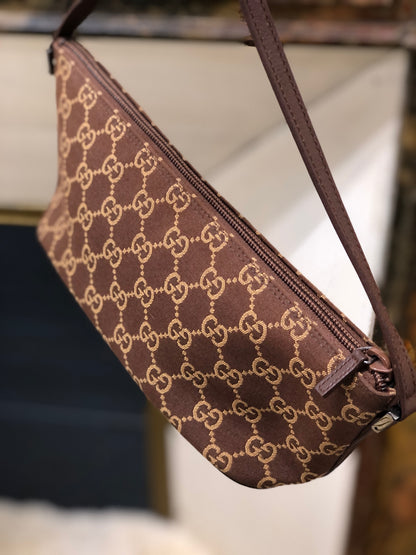 GUCCI GG canvas Hobobag Handbag Brown Vintage Old GUCCI ydxhh2