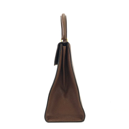 CELINE Mantel Chain Gancini 手提包 棕色 復古 舊款 Celine jhzdh7