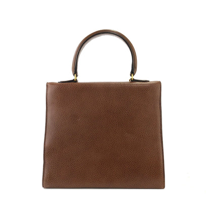 CELINE Mantel Chain Gancini 手提包 棕色 復古 舊款 Celine jhzdh7