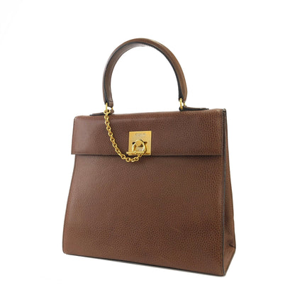 CELINE Mantel Chain Gancini 手提包 棕色 復古 舊款 Celine jhzdh7