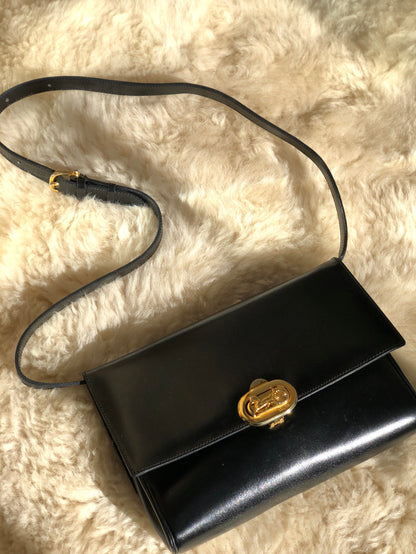 CELINE 馬車斜背包 黑色 復古做舊 CELINE ghi5sj