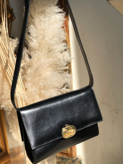 CELINE 馬車斜背包 黑色 復古做舊 CELINE ghi5sj