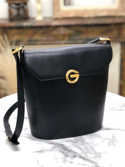 GIVENCHY G logo Bucket Shoulder bag Black Vintage Old tsdz4c