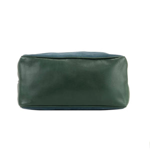 LOEWE Velázquez twist motif combination leather handbag navy green vintage old icnrsz