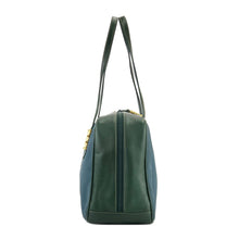 Load image into Gallery viewer, LOEWE Velázquez twist motif combination leather handbag navy green vintage old icnrsz
