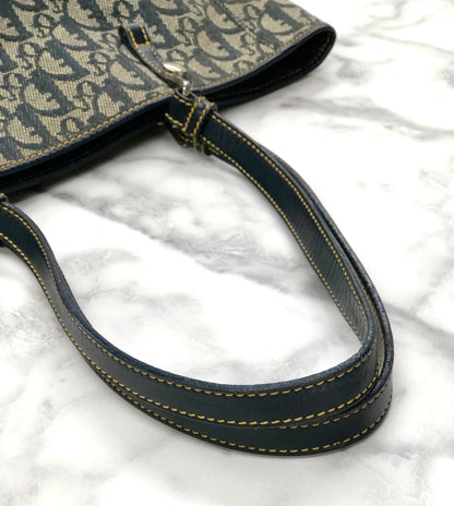 Christian Dior Trotter Jaguar Tote Bag Navy vintage Old rc5wxj