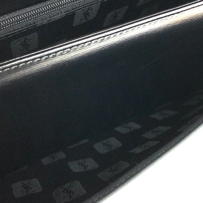 Yves Saint Laurent Embossed logo 2Way Handbag Shoulderbag Black Vintage Old YSL k2vwfa