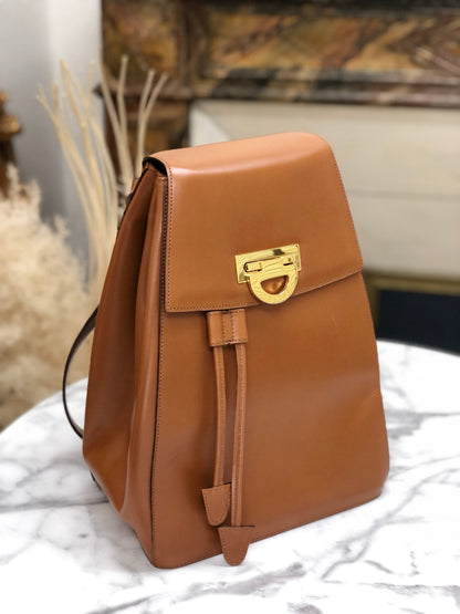 CELINE 馬銜扣皮革背包 駝色 復古 舊款 Celine ryjh2m