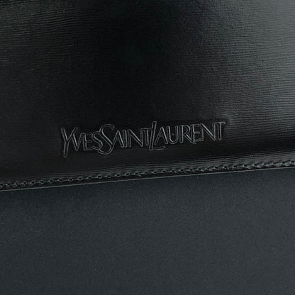 Yves Saint Laurent Embossed logo 2Way Handbag Shoulderbag Black Vintage Old YSL k2vwfa
