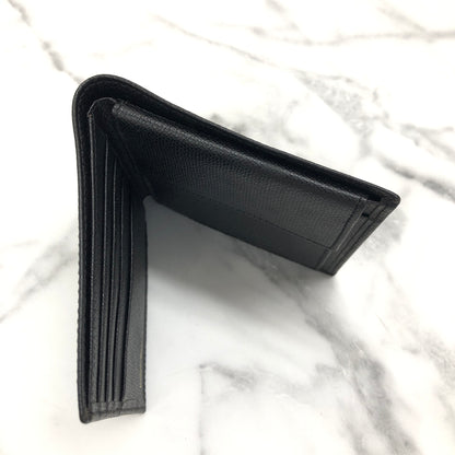 Yves Saint Laurent YSL motif Compact Wallet leather Black vfdxyd