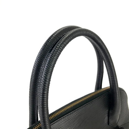 FENDI Leather Emboss 2Way Handbag Shoulder bag Black Vintage Old 6a3xwu