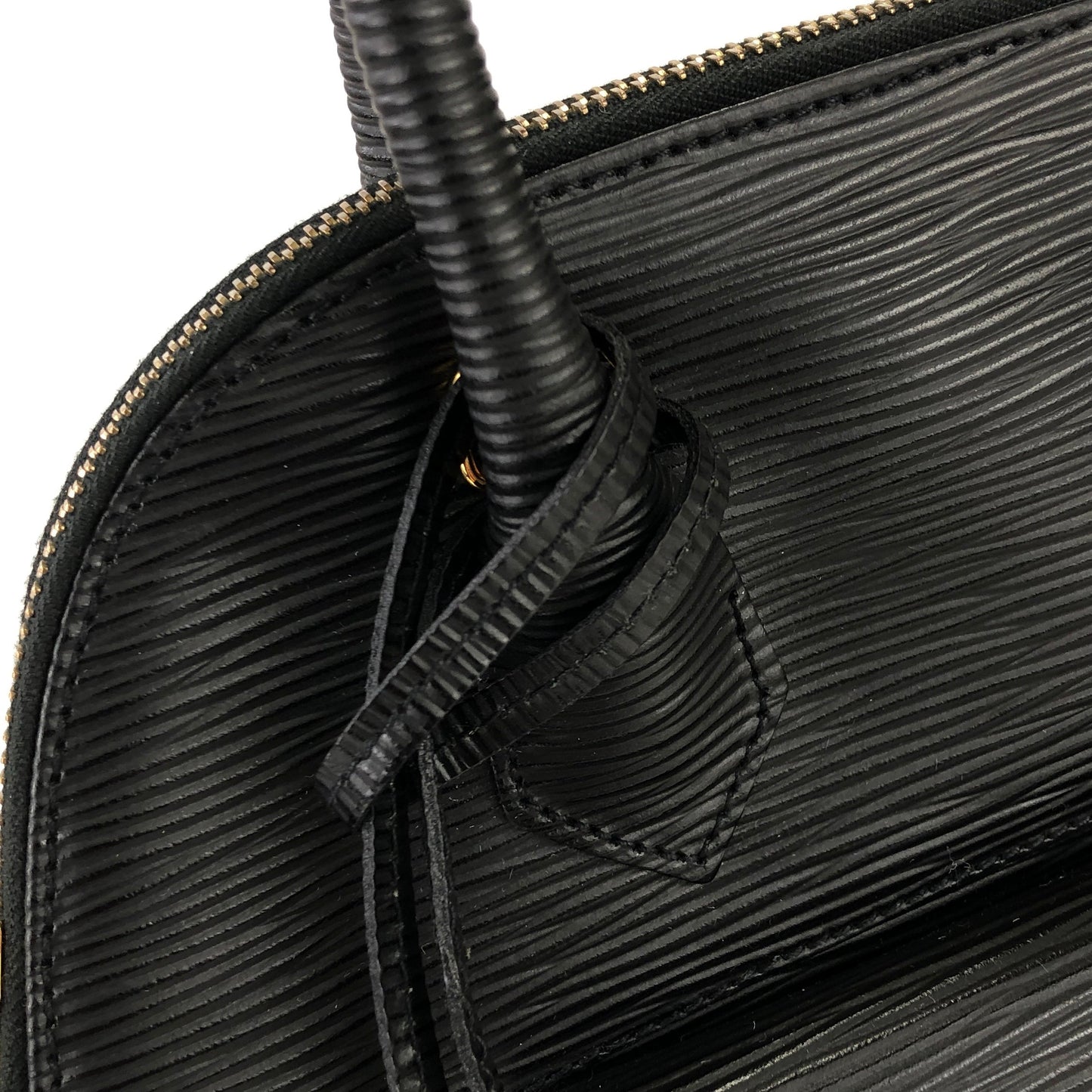 FENDI Leather Emboss 2Way Handbag Shoulder bag Black Vintage Old 6a3xwu