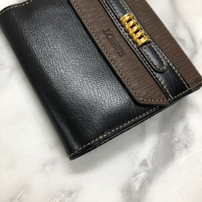 LOEWE Velazquez Compact Wallet Brown Vintage Old 2k5yvv