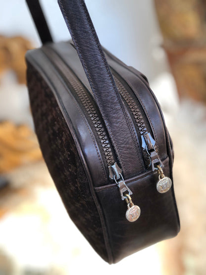 CELINE Triomphe Blason 絨面革單肩包 棕色 復古 舊款 celine ynrivk