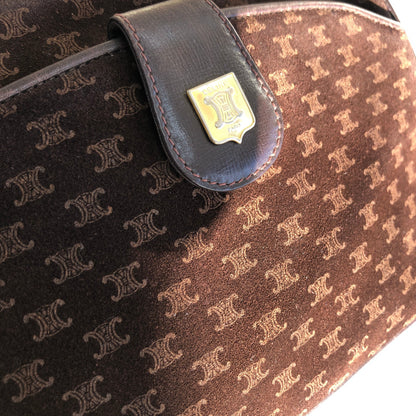 CELINE Triomphe Blason 絨面革單肩包 棕色 復古 舊款 celine ynrivk