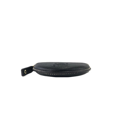 LOEWE Anagram Round Coincase Compact wallet Brown Vintage Old psfu65