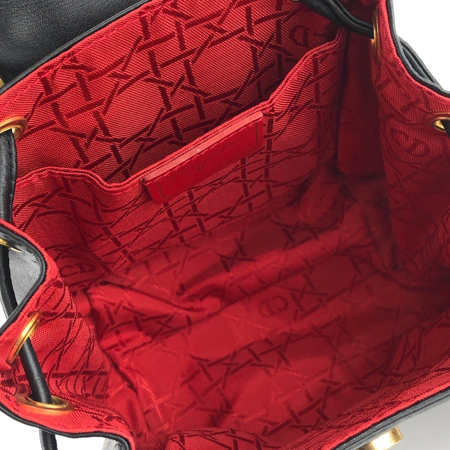 Christian Dior Cannage Logo Charm Leather Mini bag Shoulder bag Pochette Black Vintage Old g8k6nf
