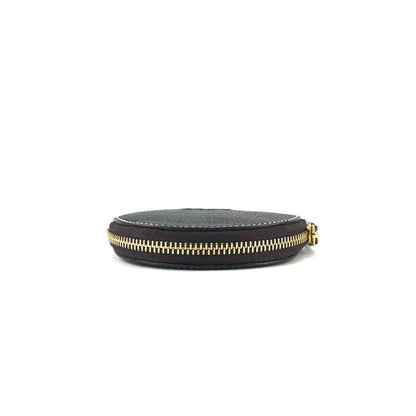 LOEWE Anagram Round Coincase Compact wallet Brown Vintage Old psfu65