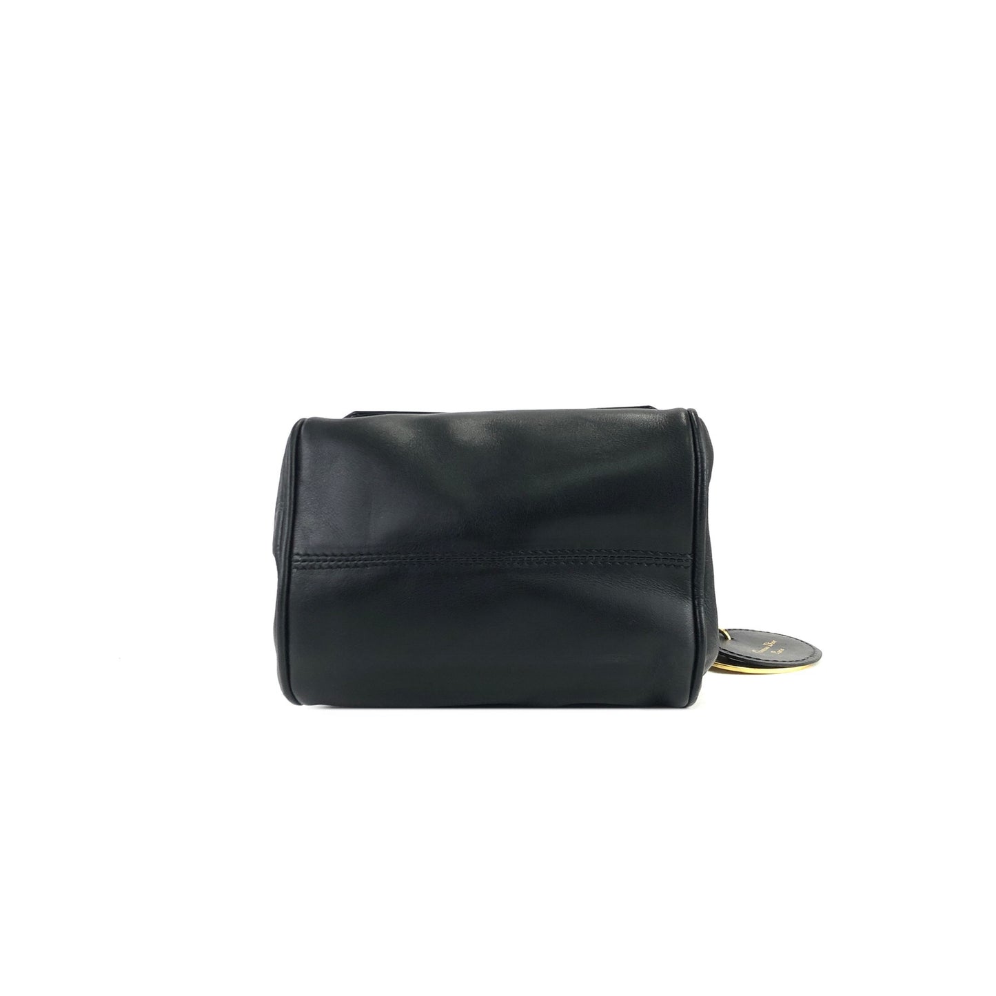 Christian Dior Cannage Logo Charm Leather Mini bag Shoulder bag Pochette Black Vintage Old g8k6nf