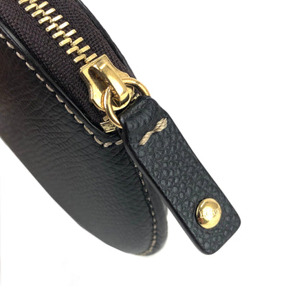 LOEWE Anagram Round Coincase Compact wallet Brown Vintage Old psfu65