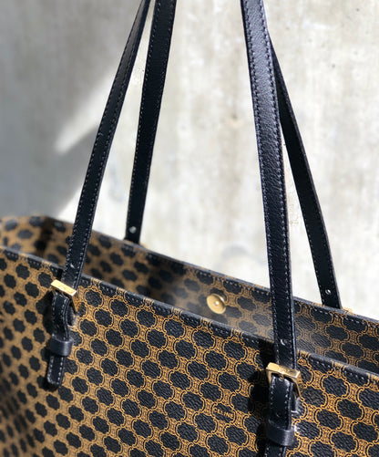 CELINE Macadam Tote bag Black Vintage old celine mkaimb