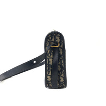 Load image into Gallery viewer, Christian Dior Logo Trotter Oblique Round Jacquard Shoulder bag Navy Vintage Old bpd7zc

